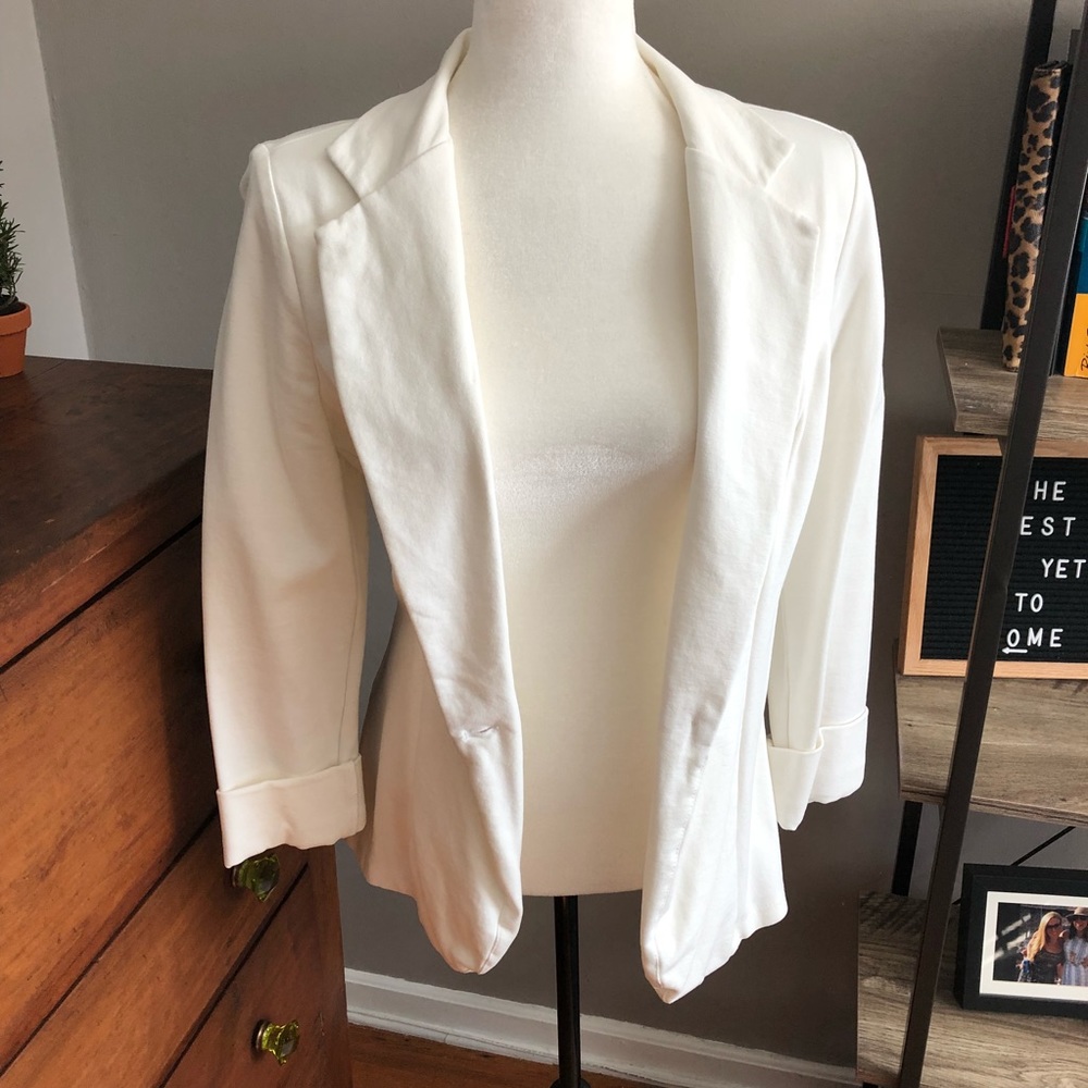 White blazer from Akira Chicago